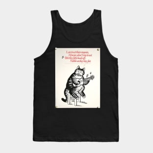 B Kliban Cat Guitar Tank Top